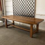 Solid wood dining table, 1970s