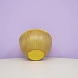 vintage green and yellow flower pot