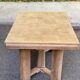 Table à manger brutaliste extensible décapée en chêne campagne chic 1950