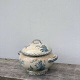 Earthenware tureen tureen Pexonne birds