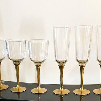 Set de 12 verres à pied, Italia 1980s