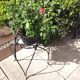 Plant holder "chair" in wrought iron and earthenware / vintage 60s-70s