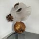 Pair of vintage flower & leaf style wall sconces - molded glass