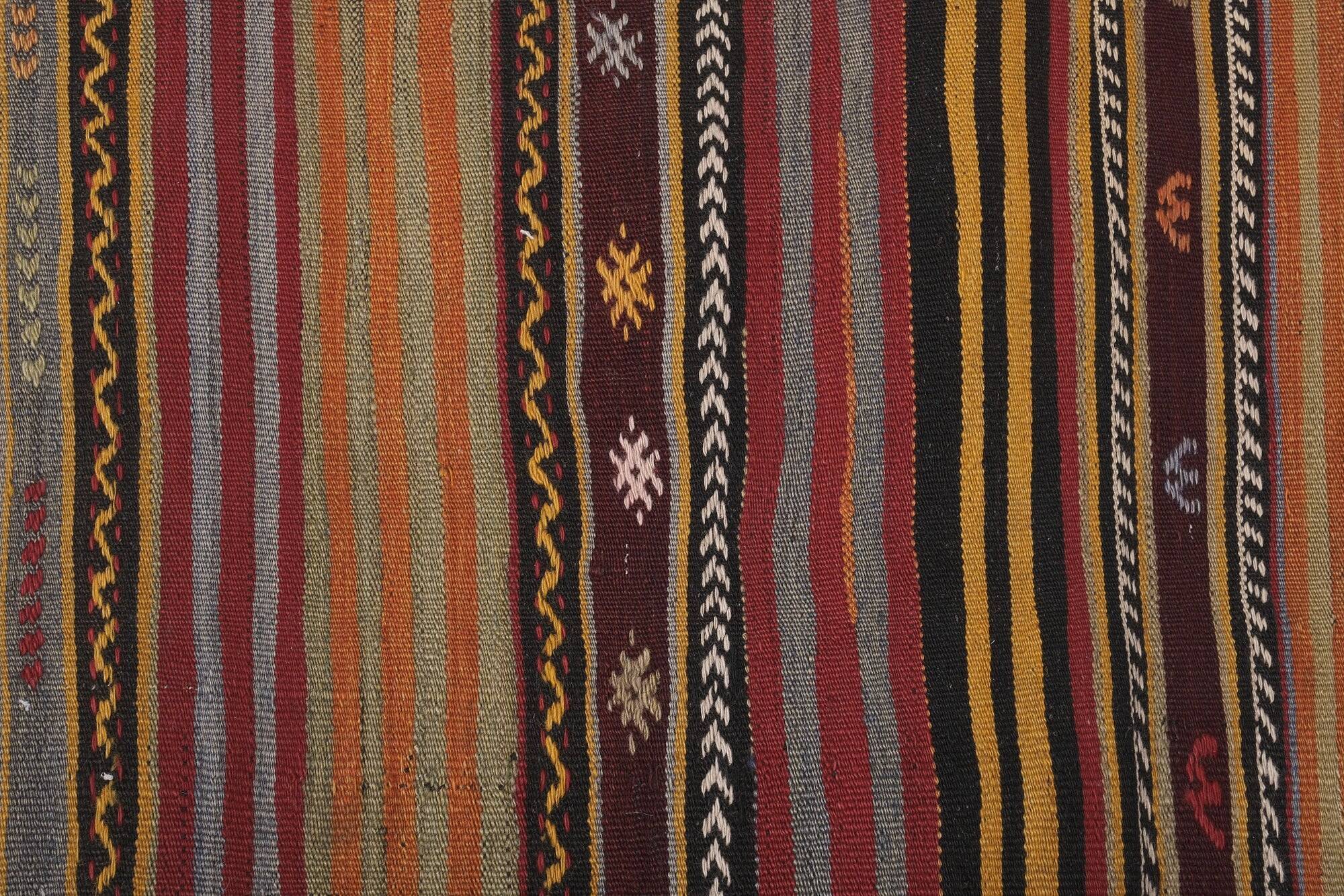 Vintage Turkish kilim handwoven 273x356 cm