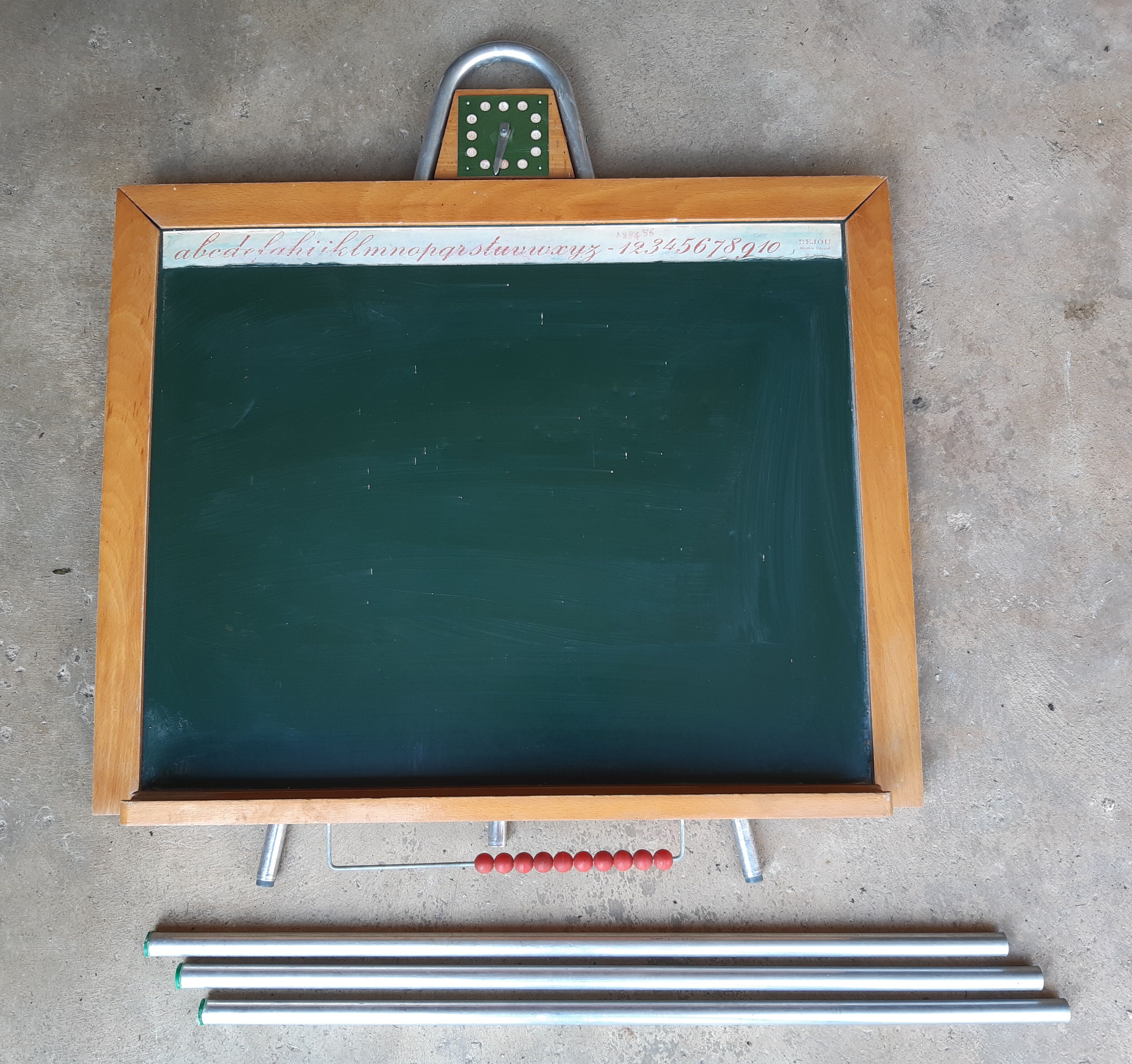 Old schoolboy painting, vintage 60s