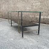 Asymmetrical glass coffee table 1950