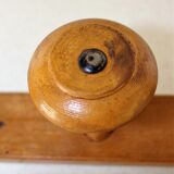Wooden coat rack 5 hooks early twentieth