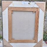 Vintage 20th Century Blooming Bouquet Still Life Oil Painting on Canvas