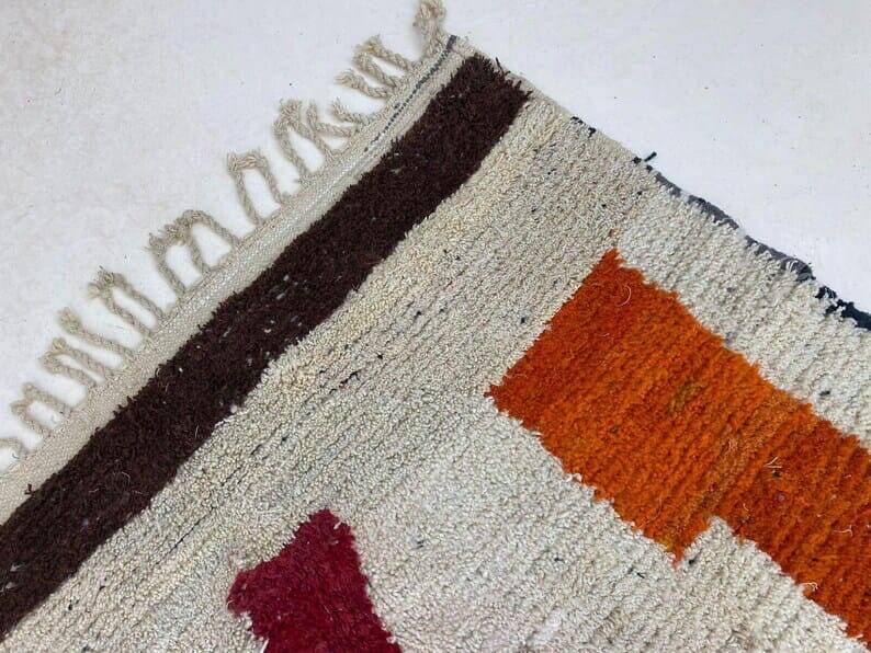 Handmade pure wool rug, size 140 x 260 cm.