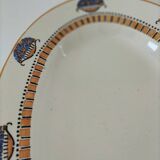 PLat ovale art déco faïence de Longwy