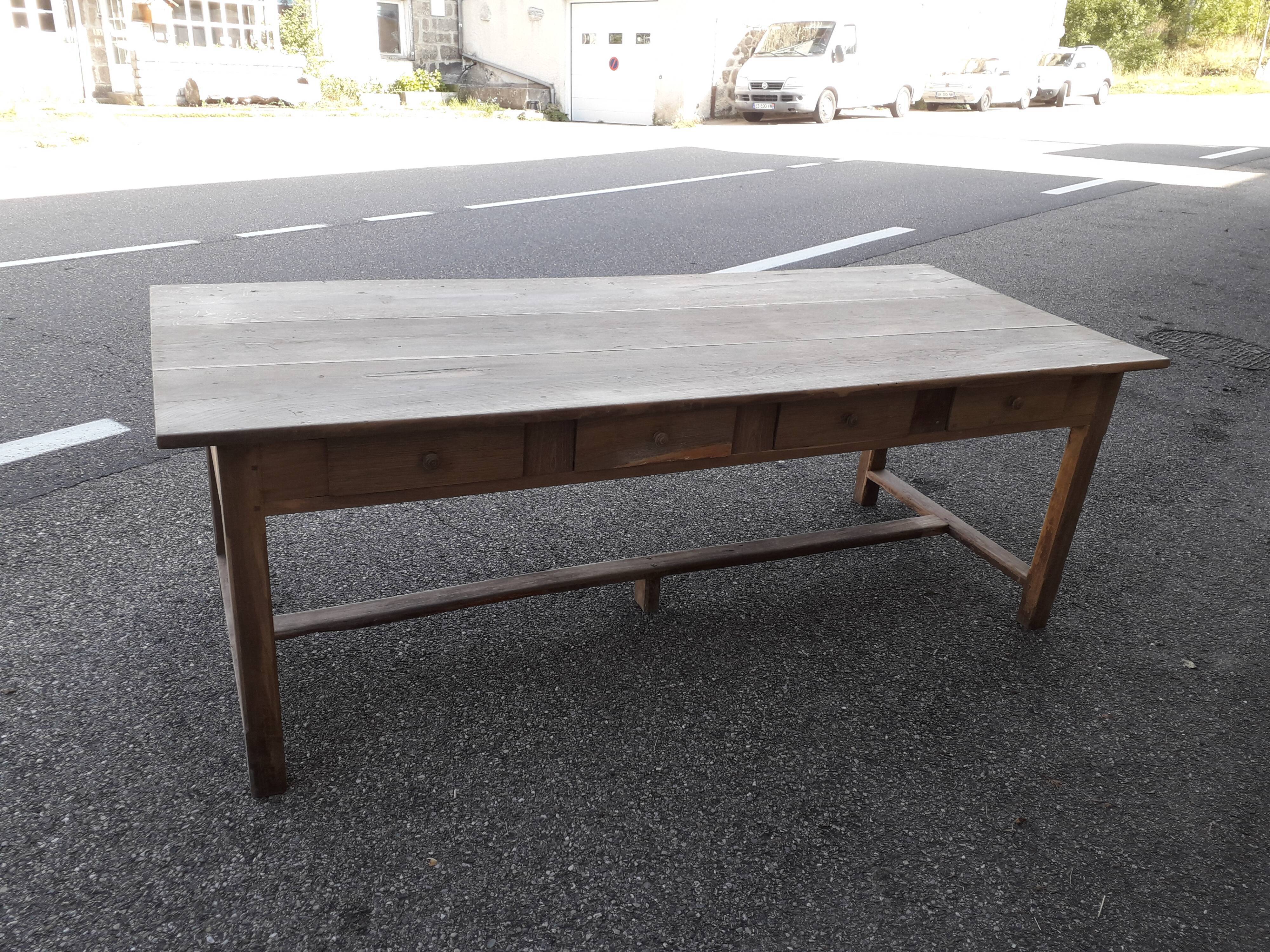 214 cm drawer farm table