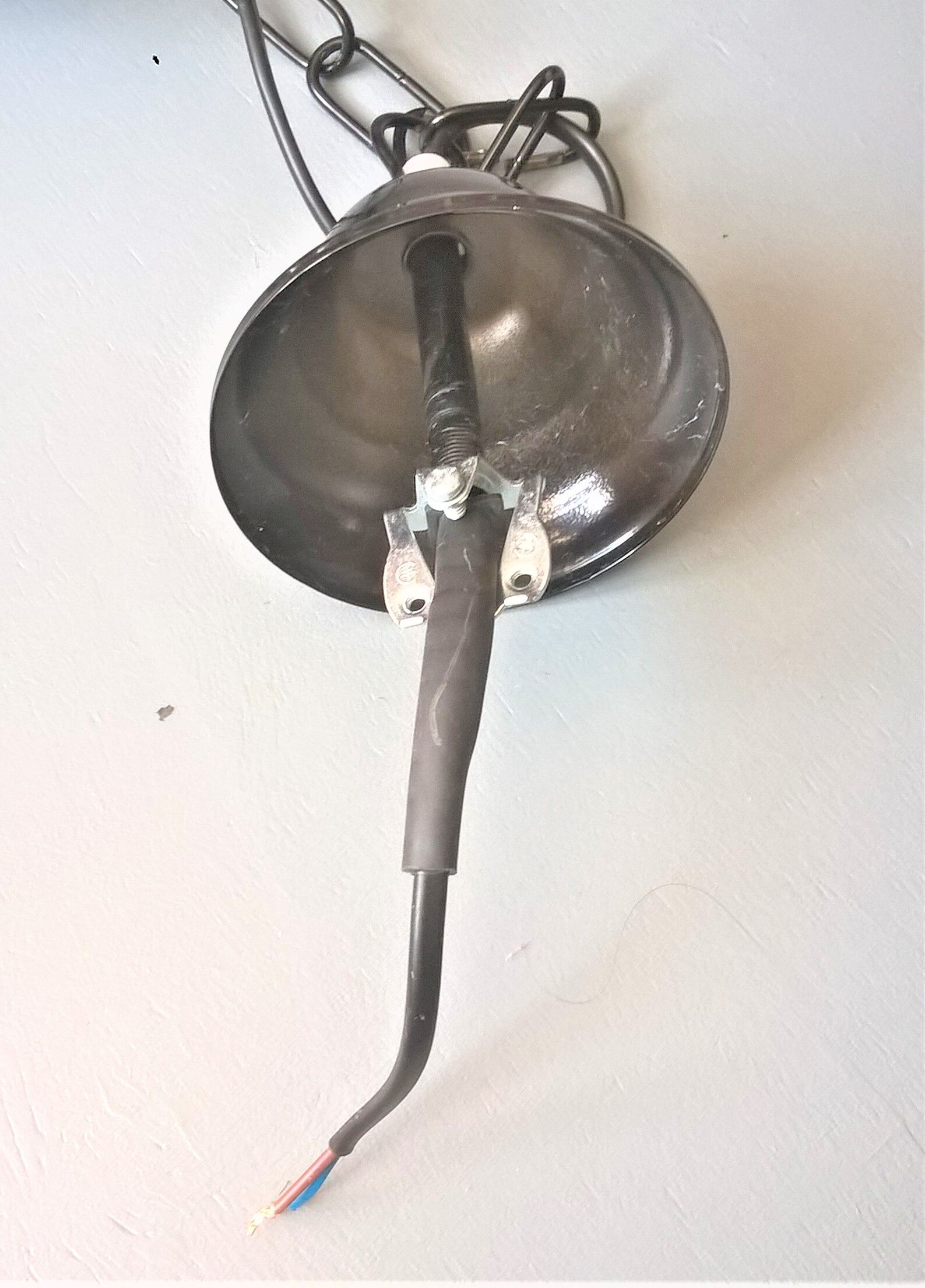 Venetian steel cage lantern and mouth-blown glass - 70's