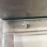 Coffee table in inox and glass 70s