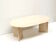 Oval travertine coffee table made in the 1970s