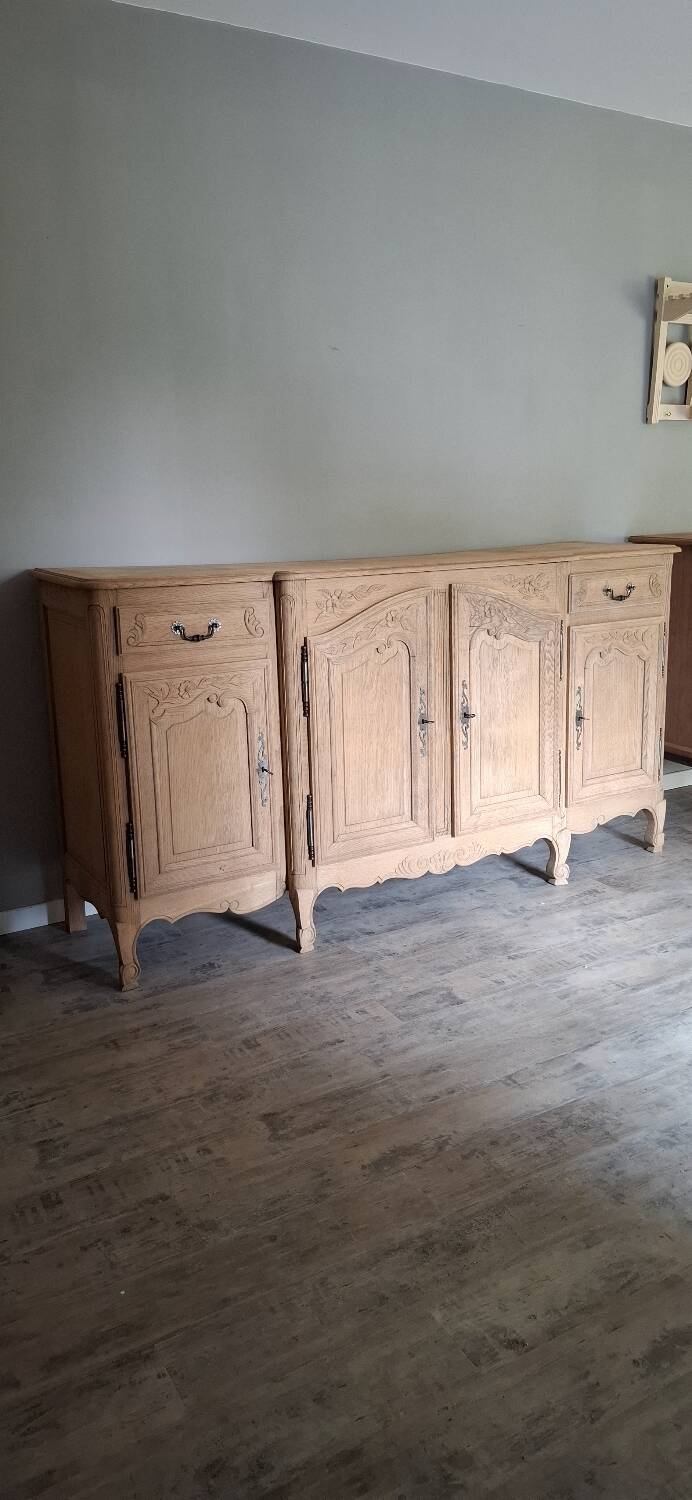 Rustic oak airbrushed sideboard