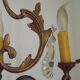 Large French Art Nouveau Acanthus 6 Light Bronze & Crystal Cage Chandelier