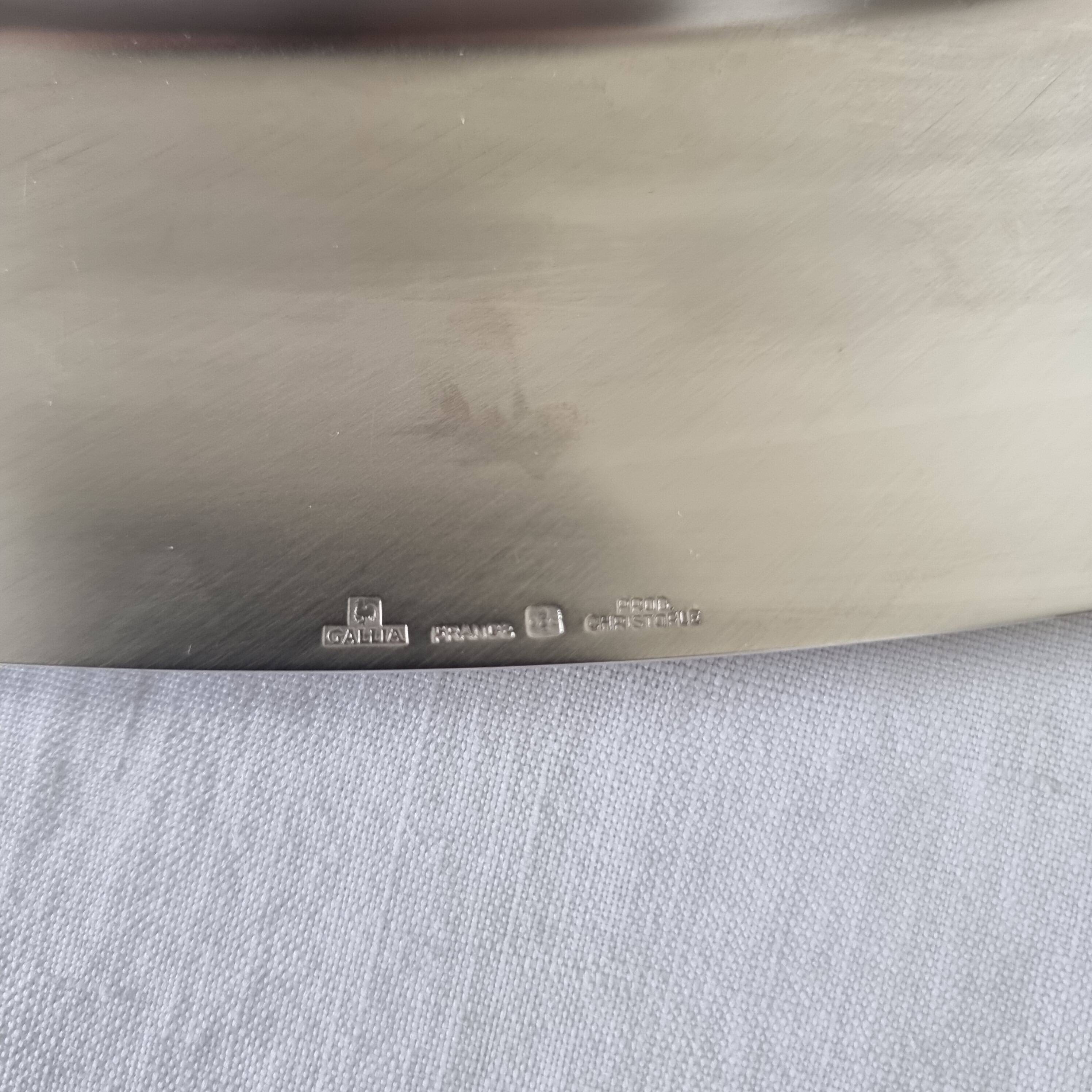 Christofle Galia presentation tray in double-coated silver-plated metal