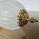 suspension style empire in gilded bronze and speckled frosted glass