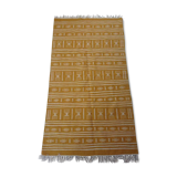 Yellow and white berber kilim 110x200cm