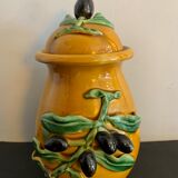 Vallauris ceramic dabbling olive pot