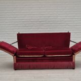 1970s, Danish 2 seater sofa, original condition, furniture velour, ash wood.