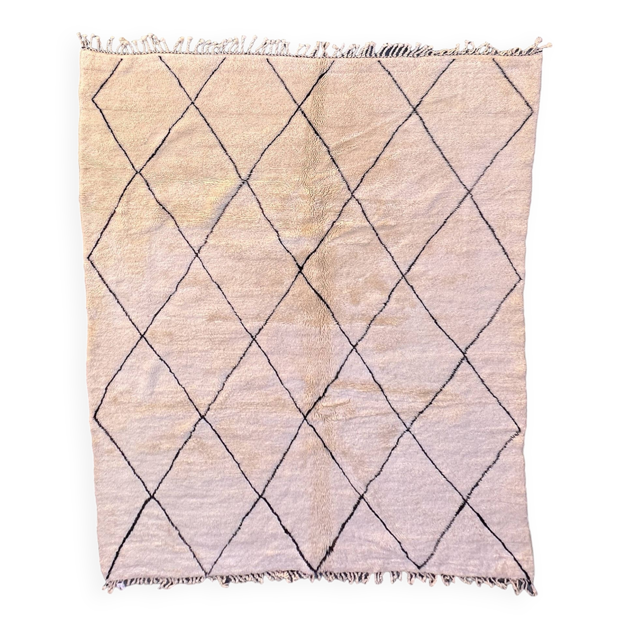 Moroccan rug Beni M'Rirt white - 26 x 304 cm