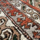 Vintage pure wool handcrafted oriental rug - 143cm x 208cm