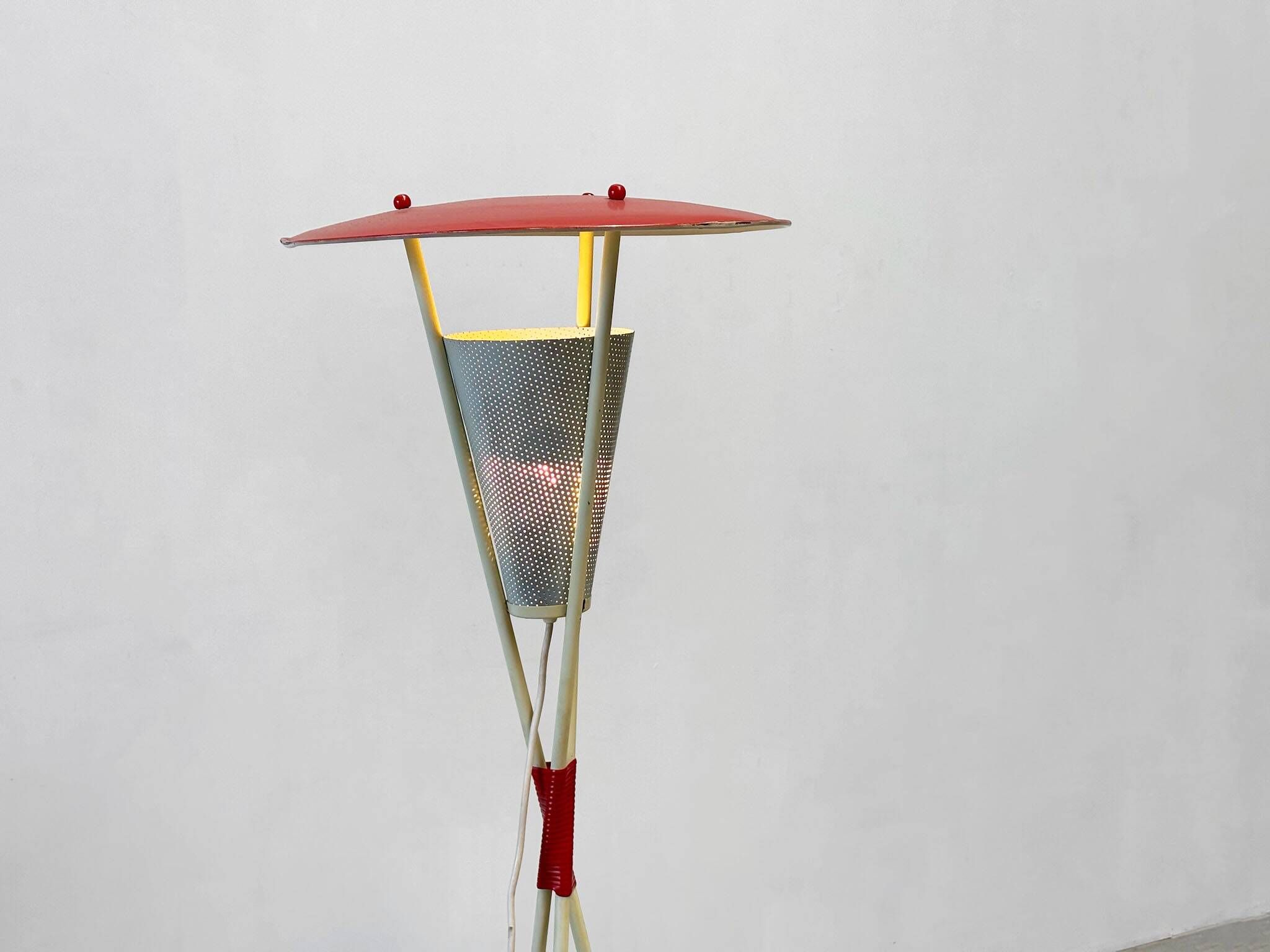 Lampadaire trépied hollandais des années 1950