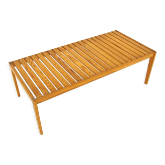 Minimalist pine bench, Sweden, 1970