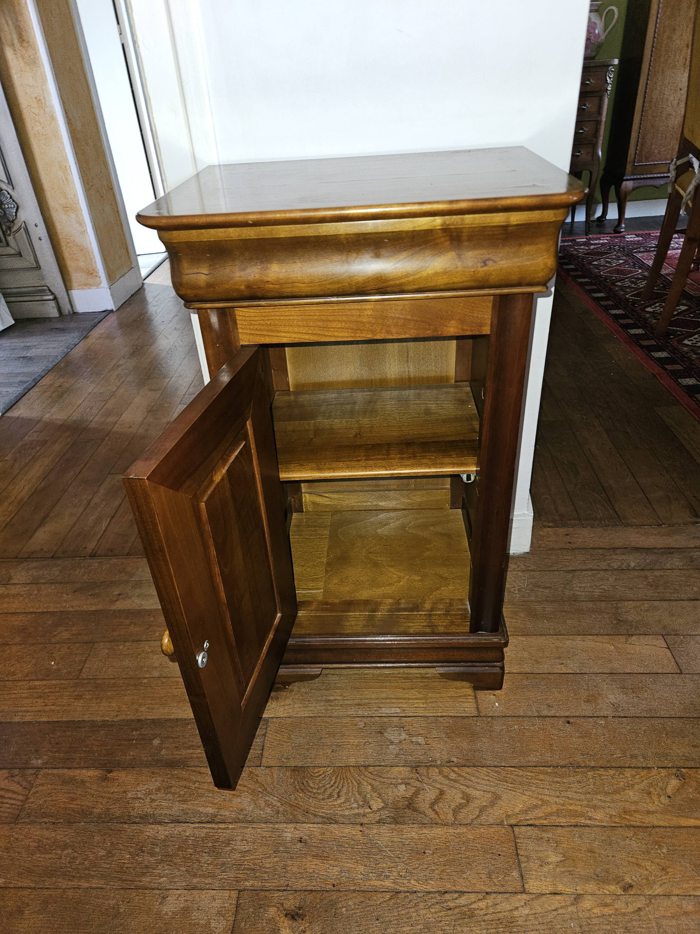 Bedside table made by a cabinetmaker.