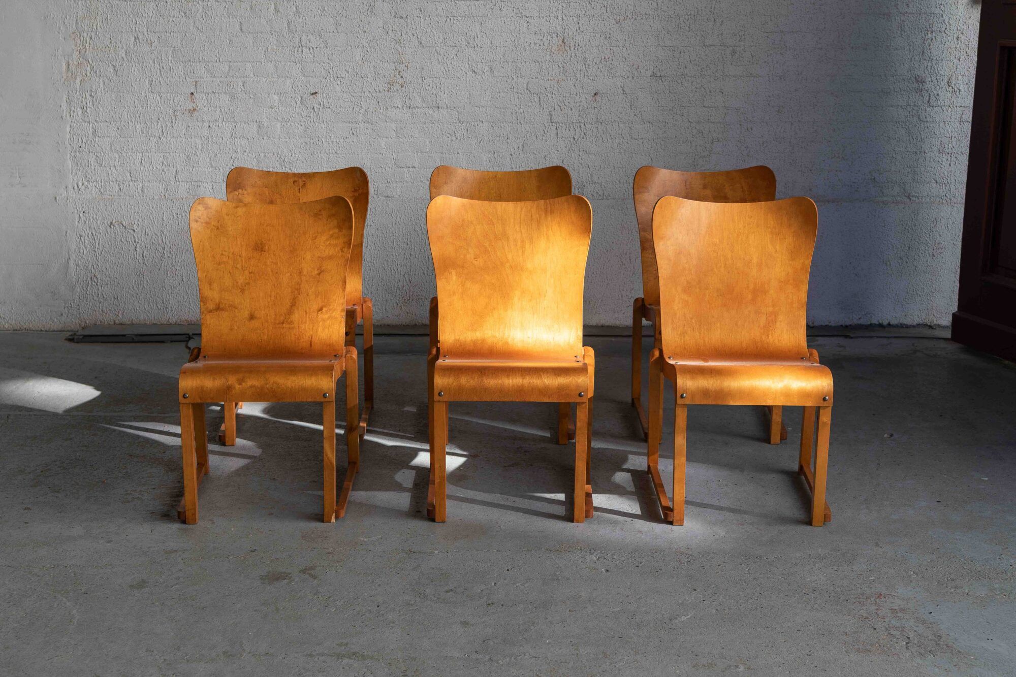 Ensemble de 6 chaises de salle à manger par Axel Larsson