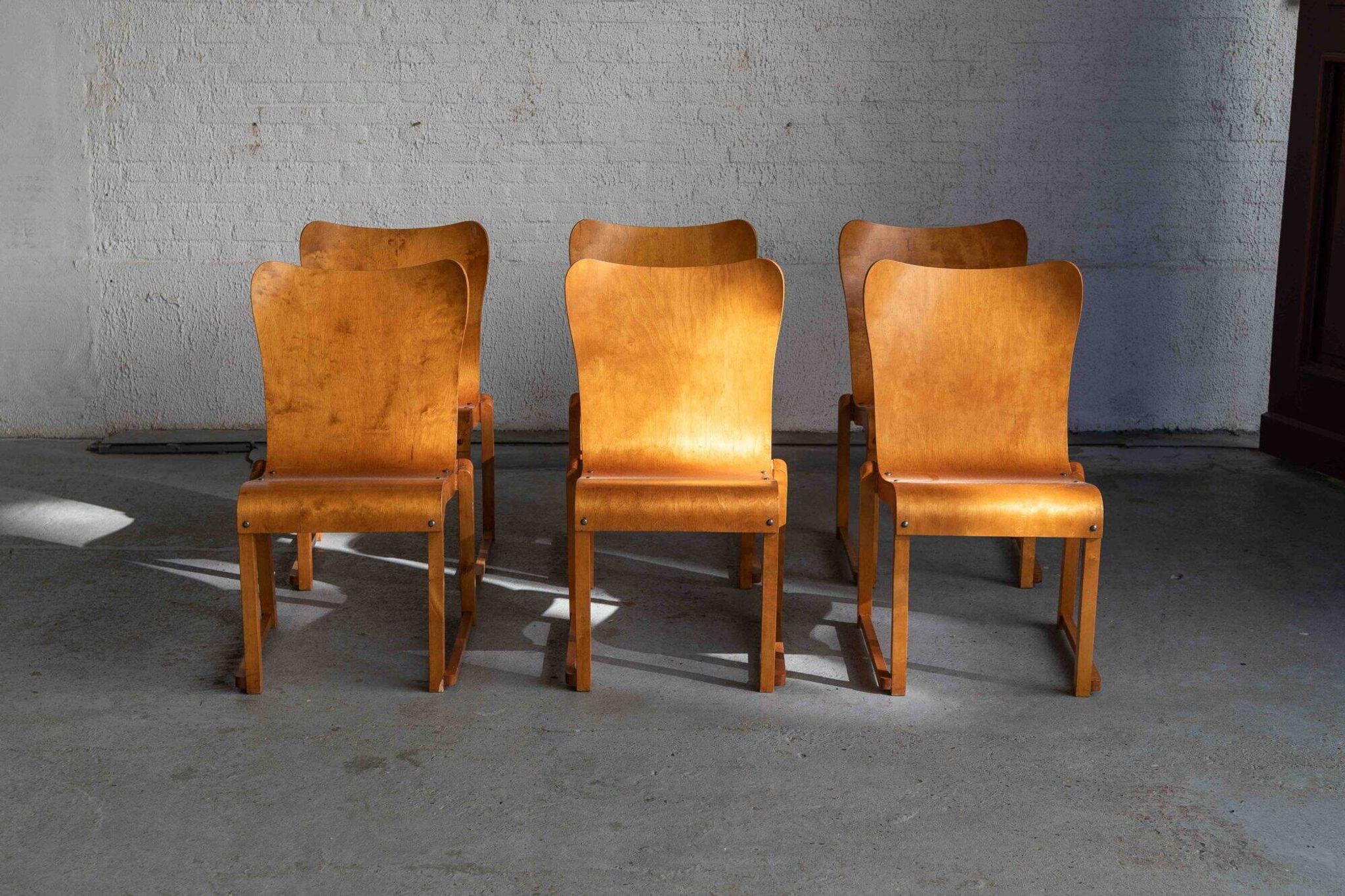 Ensemble de 6 chaises de salle à manger par Axel Larsson