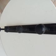 Old wooden wall coat rack