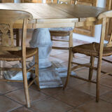 Lot de 2 chaises anciennes chêne et paille
