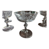 Lot 9 art deco Champagne glasses