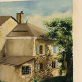 Oil on canvas, countryside landscape