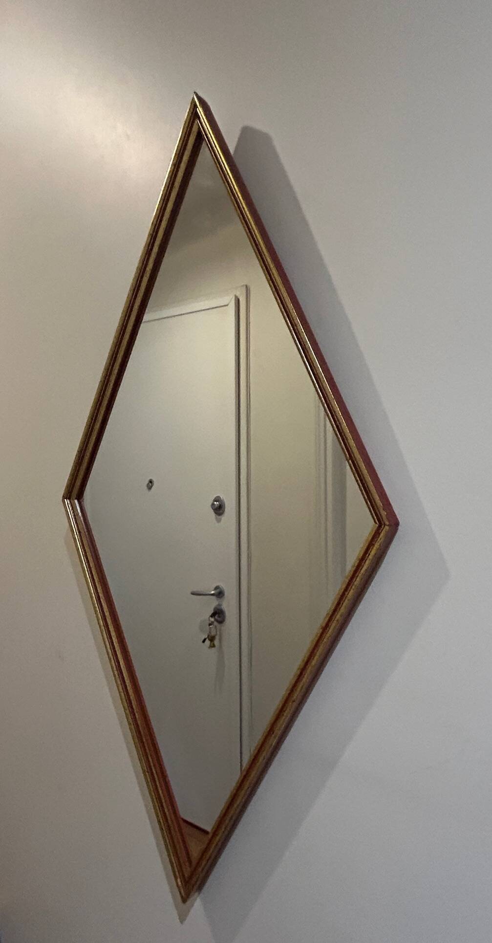 vintage diamond-shaped mirror