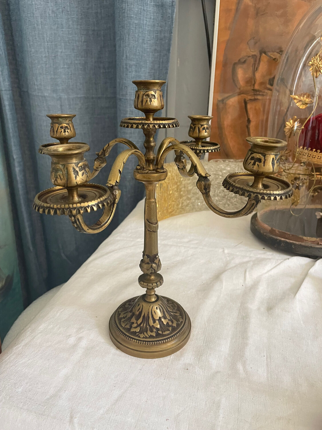 Bronze candlesticks 4 branches