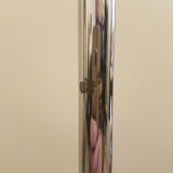 Two red lights and chrome floor lamp