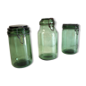 Jars green glass (set of 3) - 50 years