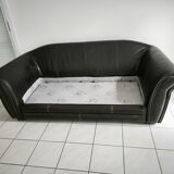 Crozatier 3-seater leather sofa