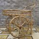 Bamboo and rattan bar cart, 1950