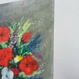 Tableau bouquet de fleurs peinture