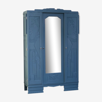 Armoire bleue art déco 1930