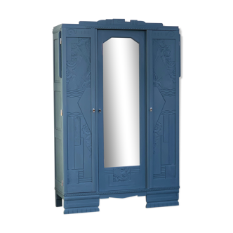 Blue wardrobe art deco 1930