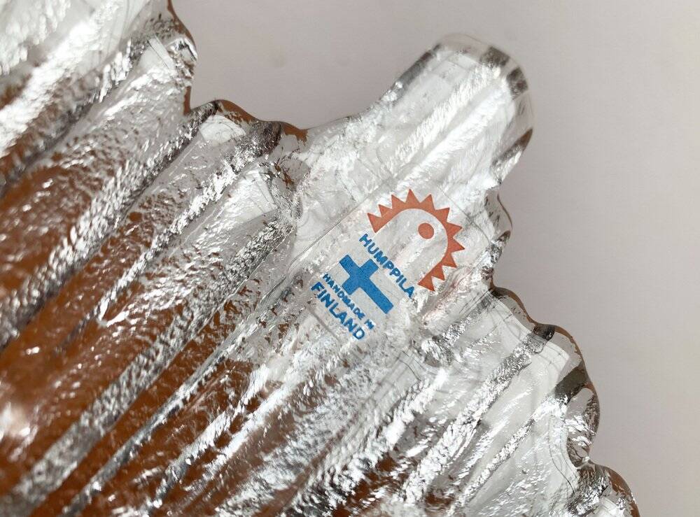 Mid-Center Finnish Revontulet Glass Bowl by Tauno Wirkkala for Humppila