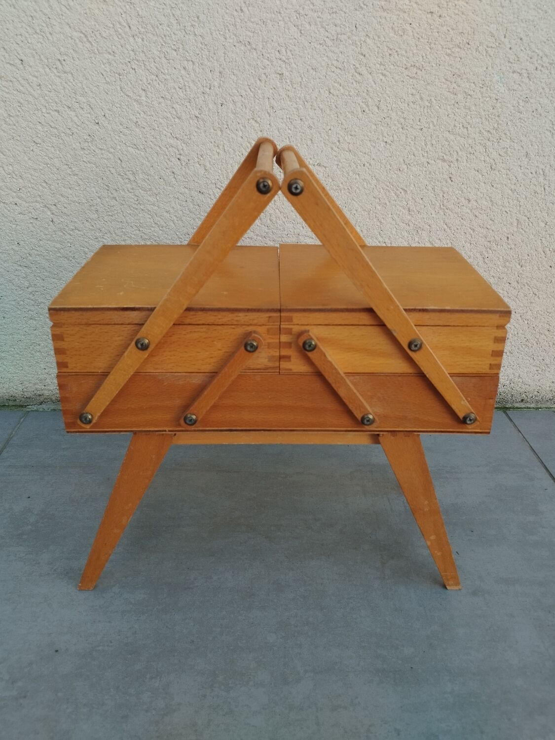 Old sewing box worker