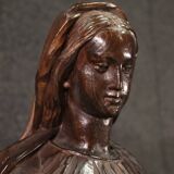 19th century religious wooden sculpture Madonna