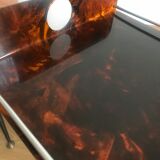 Tray in lucite tortoiseshell way circa 1970