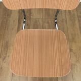 Formica chairs beige salmon pattern stripes